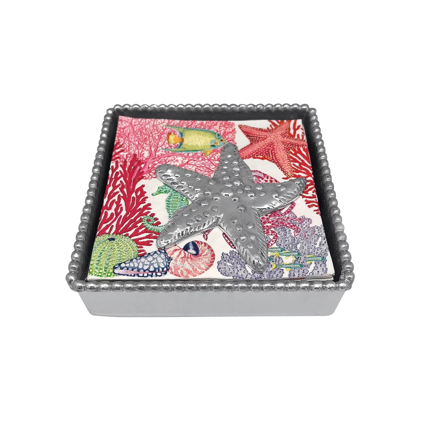 Beaded Napkin Box- Sea Star