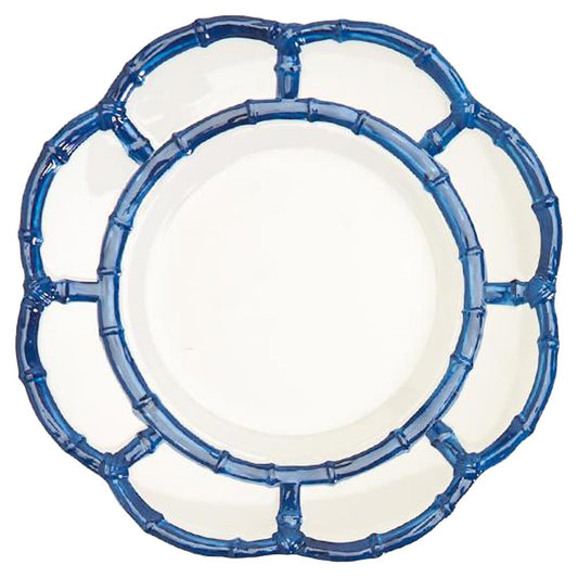 Melamine Bamboo Blue Salad/Dessert Plate